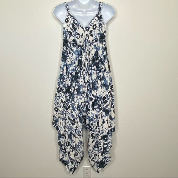 Japna Blue Tie Dye Wide Leg Jumpsuit - Picture 2 of 11